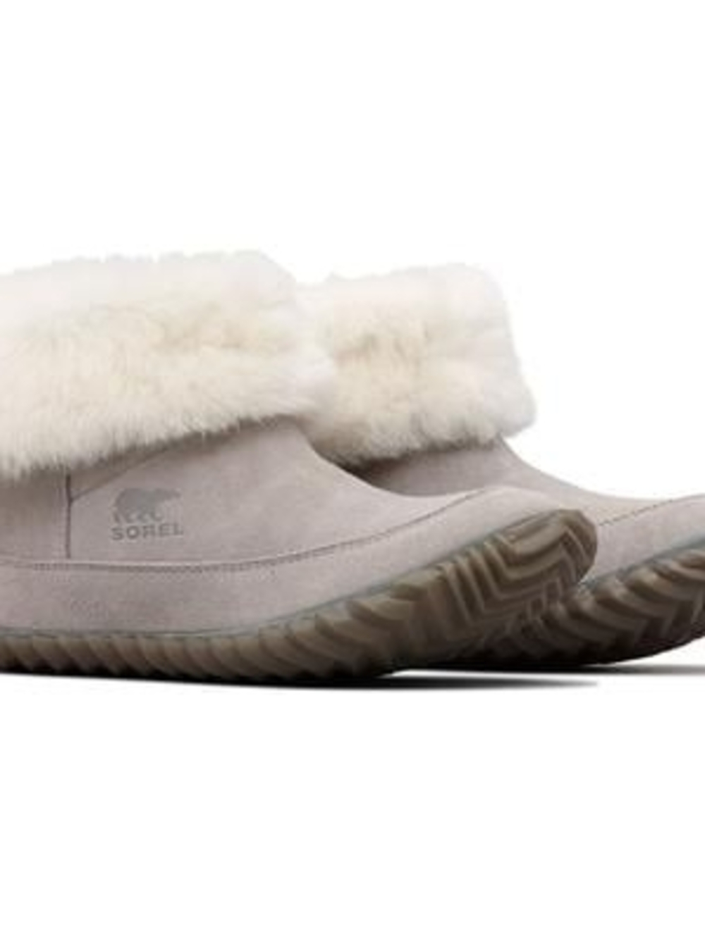 SOREL Out ’N About Bootie Gray Suede Faux Fur Winter Boots Women’s 9.5